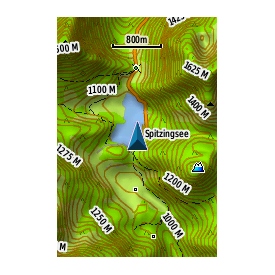 Ansicht Garmin 
GPSMap 62st Freizeitkarte