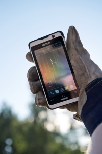 Nautiz X1 rugged Smartphone Bedienung mit 
Handschuh