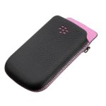 Bild von: Blackberry original Ledertasche, schwarz/pink f�r Blackberry 9800 Torch
