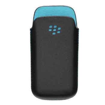 Blackberry Ledertasche, schwarz-t�rkis f�r Blackberry 8900 Curve Produktbild 2