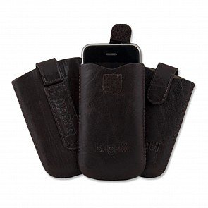 bugatti Ledertasche SlimCase Unique, braun, Gr��e L (120 x 78mm) Produktbild 1