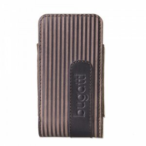 bugatti Twin Ledertasche, braun gestreift, Gr��e M (123 x 61mm) Produktbild 1