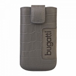 Bild von: bugatti SlimCase Leather Croco M, grau (07761)