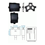 Bild von: Brodit passgenauer Kfz Halter mit Kugelgelenk und Ladekabel Fixierung 515139 f�r Apple iPad