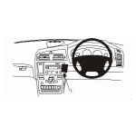 Bild von: Brodit ProClip 652790, Armaturenbrett, Mitte, unten f�r Volvo V70 N (Bj. 2000-2005, Lenkrad rechts)