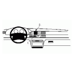 Bild von: Brodit ProClip 852061, Armaturenbrett, Mitte f�r Hyundai H 100 (Bj. 1994-1996, Lenkrad links)