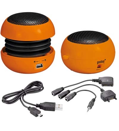 Soundball, orange - Aktiver Mini Lautsprecher mit ausfahrbaren Geh�use Produktbild 1