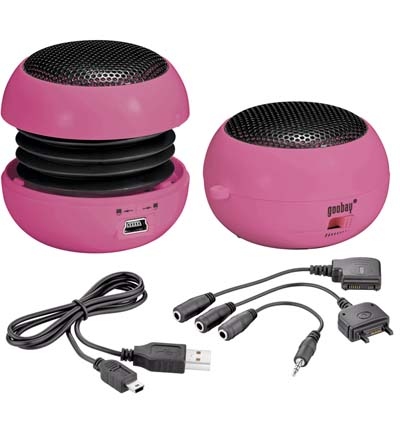 Soundball, pink - Aktiver Mini Lautsprecher mit ausfahrbaren Geh�use Produktbild 1