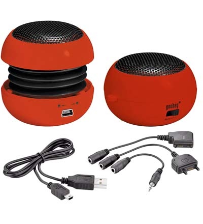 Soundball, rot - Aktiver Mini Lautsprecher mit ausfahrbaren Geh�use Produktbild 1