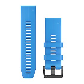 Garmin QuickFit 26 Silikon Armband, cyan-blau (010-12741-02) fr Garmin fenix 6X Pro Solar