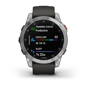 Garmin Epix (2022), grau/silber - Premium GPS Multisport Smartwatch mit brillantem AMOLED Display