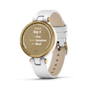 Garmin Lily Classic, weiss/hellgold - feminine Smartwatch mit weiem Lederarmband
