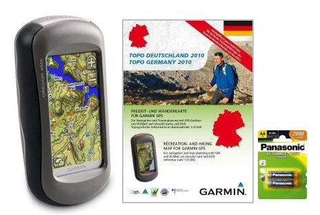 Bundle: Garmin Oregon 450t, Garmin: Topo Deutschland Gesamt 2010, Panasonic AA Akku Produktbild 1