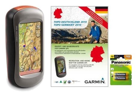 Bundle: Garmin Oregon 450, Garmin: Topo Deutschland Gesamt 2010, Panasonic AA Akku Produktbild 1