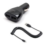 Bild von: HTC Kfz Netzteil (CC C300) mit Doppel USB Ausgang und microUSB Kabel f�r HTC Titan