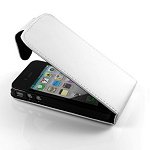 Bild von: Kunstledertasche Flap, weiss f�r Apple iPhone 4 / 4S