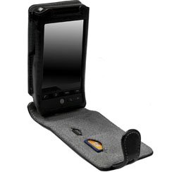 Krusell Ledertasche Orbit Flex, Farbe: Schwarz/Grau f�r HTC Hero Produktbild 1
