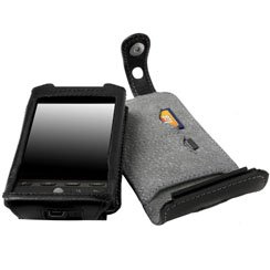 Krusell Ledertasche Orbit Flex, Farbe: Schwarz/Grau f�r HTC Hero Produktbild 4