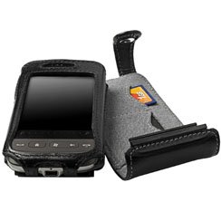 Krusell Ledertasche Orbit -Flex-, Farbe: Schwarz/Grau f�r HTC Touch 2 Produktbild 4