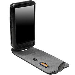 Krusell Ledertasche Orbit -Flex-, Farbe: Schwarz/Grau f�r HTC HD2 Produktbild 1