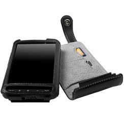 Krusell Ledertasche Orbit -Flex-, Farbe: Schwarz/Grau f�r HTC HD2 Produktbild 4
