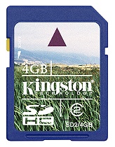 KINGSTON: SDHC Speicherkarte 4 GB Produktbild 1