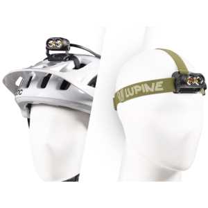 Lupine Piko All-in-One Helm- und Stirnlampe (Stirnband: oliv) mit 2100 Lumen, 3.5 Ah SmartCore Akku + Bluetooth Fernbedienung
