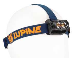 Lupine Piko RX7 SC Stirnlampe (Stirnband: blau-orange) mit 2100 Lumen, 6.9 Ah SmartCore Akku + Bluetooth Fernbedienung