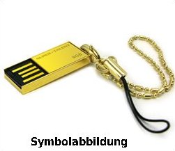 Super Talent 32GB 200X Pico C GOLD USB Flash Drive -24K GOLD- Produktbild 1