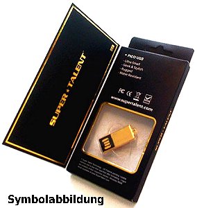 Super Talent 32GB 200X Pico C GOLD USB Flash Drive -24K GOLD- Produktbild 2