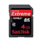 SanDisk Extreme SDHC Speicherkarte 4GB - 30MBs/Class10