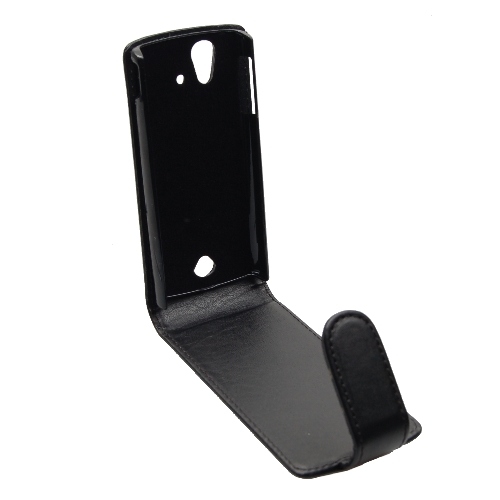 Flip Style Tasche, schwarz f�r SonyEricsson Xperia ray Produktbild 1