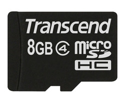 Transcend microSDHC Speicherkarte (Class 4) 8GB Produktbild 1