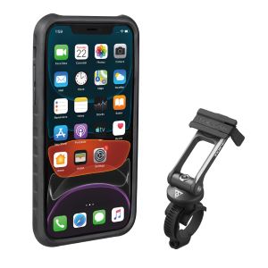Topeak RideCase, schwarz (TT9862BG) mit Fahrradhalterung fr Apple iPhone 11
