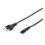 Bild von: Netzkabel Eurostecker auf Doppelbuchse, 1,5m, schwarz