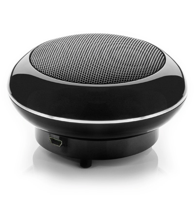 Aktiver Mini Lautsprecher mit ausfahrbarem Geh�use, schwarz Produktbild 1