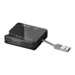 Bild von: Externes USB Kartenleseger�t, schwarz mit 6 Kartensch�chte
