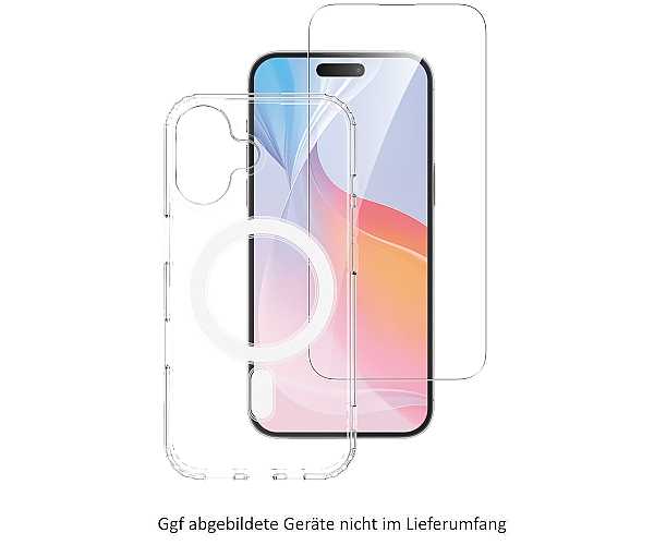 4smarts Backcover, transparent + Schutzglas f�r Apple iPhone 16