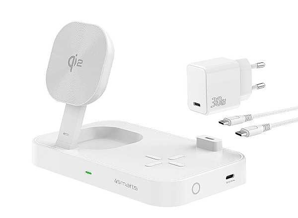 4smarts Qi2 Ladestation Trident, wei� f�r Apple iPhone 17 Pro Max