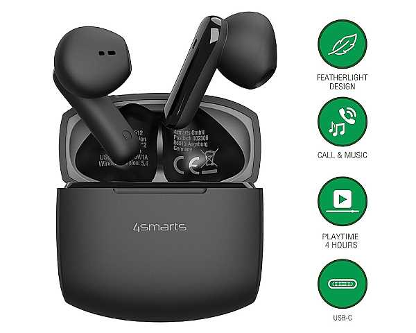 4smarts Wireless Headset SkyBuds Air, schwarz f�r Samsung Galaxy S25 Ultra