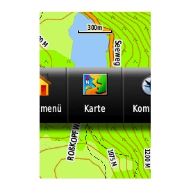 Ansicht Garmin GPSMap 62st Kartenauswahl