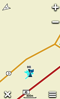 PDA Max Standort angezeigt auf der Garmin Basiskarte am Oregon 600