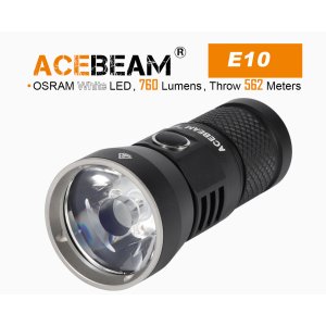 Acebeam E10, OSRAM weißlicht LED, 760 Lumen, 562m Leuchtweite - Wiederaufladbare LED Taschenlampe