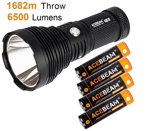 Produktbild von Acebeam K65GT - LED Taschenlampe, 6500 Lumen, 6500K, LUMINUS SBT-90 GEN2 LED, inkl. 4x 3100mAh Akku
