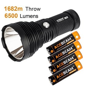 Acebeam K65GT - LED Taschenlampe, 6500 Lumen, 6500K, LUMINUS SBT-90 GEN2 LED, inkl. 4x 3100mAh Akku