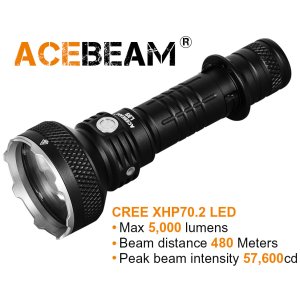 Acebeam L35, Taschenlampe, CREE XHP70.2 LED, 5000 Lumen, 480 Meter (Ohne Akku)