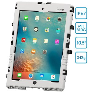 Andres Industries aiShell 10, weiss, Touchfolie Glas - wasserdichtes und schlagfestes Case für Apple iPad Pro 10.5, Air 2019 (3. Gen.) und iPad 7 10.2 2019 (7. Gen.)