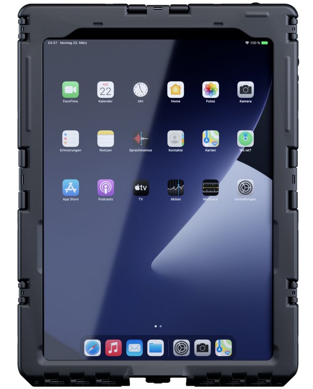 aiShell 11, schwarz Schutzgehäuse mit Touchfolie UV für Apple iPad Air 4  (2020)/ Air 5 (2022), iPad Pro 11 (2018)/ Pro 11 Gen.2 (2020)/ Pro 11 Gen.3  (2021), Pro 11 Gen.4 (2022)