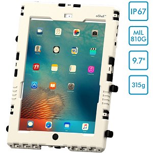 Andres Industries aiShell 9.7, weiss, Touchfolie Glas - wasserdichtes und schlagfestes Case für Apple iPad Air 2, iPad Pro 9.7 (5. Gen. 2017) ,  iPad 5th und iPad 6. Gen.