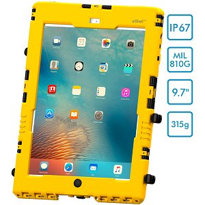 Andres Industries aiShell 9.7, gelb, Touchfolie klar - wasserdichtes und schlagfestes Case für Apple iPad Air 2, iPad Pro 9.7 (5. Gen. 2017) ,  iPad 5th und iPad 6. Gen.